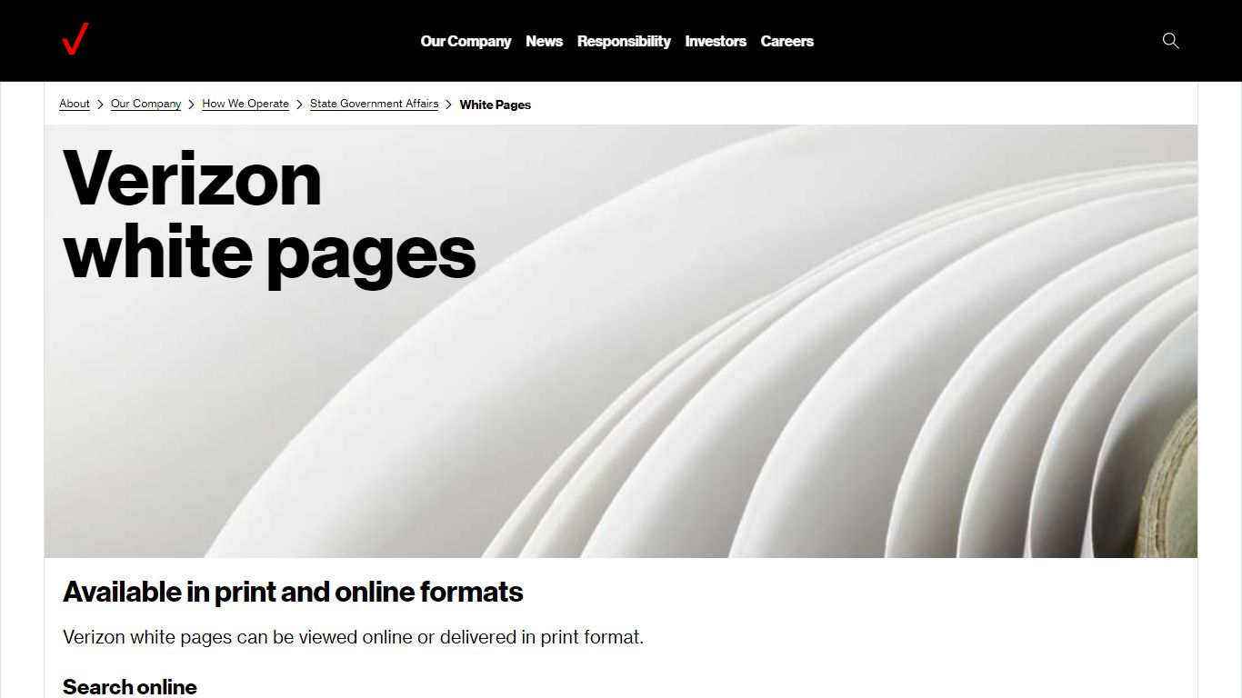 White Pages - online and printed directory information - Verizon